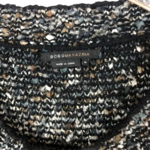 BCBG | Women's Black Long Sleeves Button Front Cardigan Sweater Size Medium - Picture 3 of 9